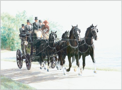 "They Might Be Gelderlanders" Colored pencil, 12" x 18"
