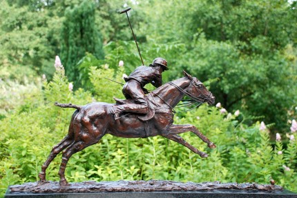 “Adolfo Cambiaso on Aiken Cura” Bronze, 33 x 22 x 8 inches (without mallet), Edition: 17/25, Signed & Numbered