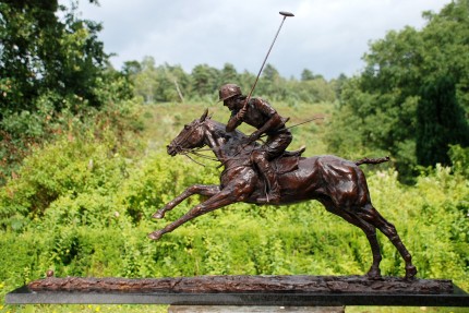 “Adolfo Cambiaso on Aiken Cura” Bronze, 33 x 22 x 8 inches (without mallet), Edition: 17/25, Signed & Numbered