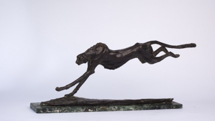 “Running Cheetah” Bronze, Edition: 12/25, 17 x 41 x 5 cm