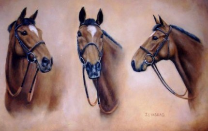 Istabraq, Oil on Canvas, 15 x 23 inches