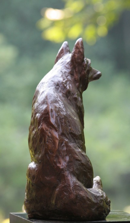 "The Fox" (Back view) Bronze, 2 A/P, Edition of 15, 16 x 11 x 7 inches