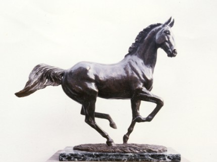 “Morning Air” Modelled from Desert Orchid for Albany China Company, Bronze, Edition: 5/25, 40 x 40 x 13 cm