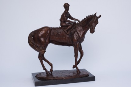 “Horse and Jockey” T. Quinn on Snurge, Bronze, Edition: 4/10, 23 x 30 x 15 cm