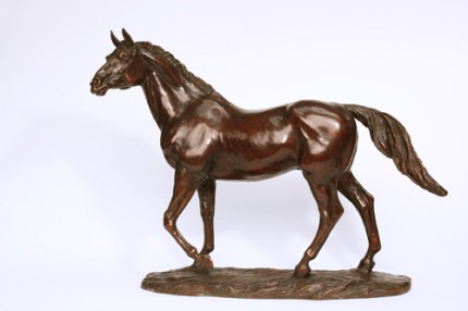 “Show Jumping Stallion” Modelled at the French National Stud from Galoubet, Bronze, Edition: 23/31, 43 x 52 x 13 cm