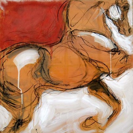 “Advance” Mixed media on paper, 30 x 30 inches