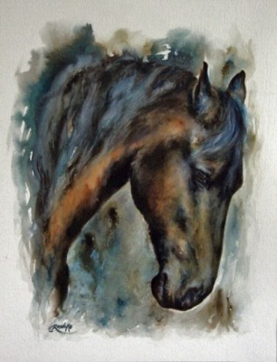 "Arturo The Noble" Ink on paper, approx. A3, "Arturo, of Spanish origin and meaning noble strength."