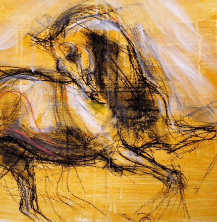 “Shine” Mixed media on paper, 16 x 16 inches, Unframed