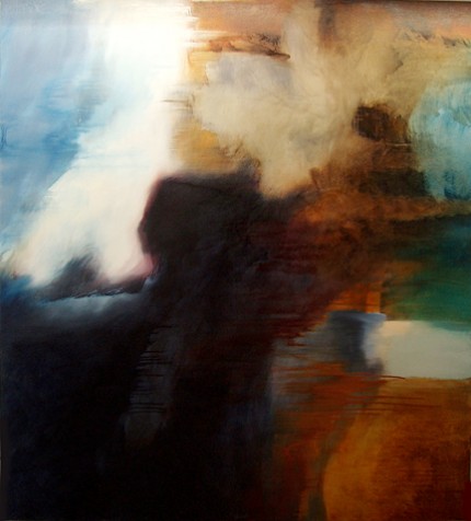 "Abstract View" Oil on canvas, 56 x 62 inches, Signed
