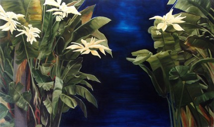 "Secret Garden" Oil on canvas, 36 x 60 inches, Signed