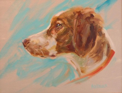 “Brittany” Oil on canvas, 9 x 12 inches, Signed