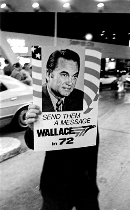 Signbearer for George Wallace, Democratic Convention Miami Beach, 1972