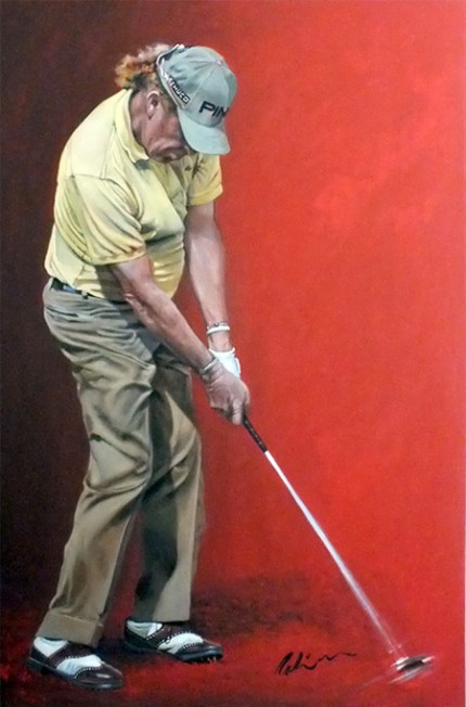 “Miguel Angel Jimenez” Acrylic on canvas, 120 x 80 cm, Signed