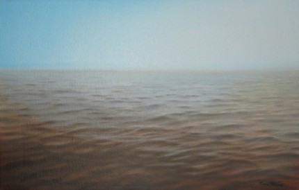 “Deep Ocean” The Water Series, Oil on canvas, 14 x 22 inches, Signed