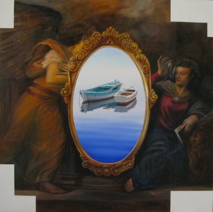 “Serenissima 2” The Water Series, Oil on canvas, 48 x 48 inches, Signed