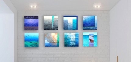 “Ocean Tales Series” (Set of 8) Oil on canvas, 12 x 12 x 1.5 inches, Signed