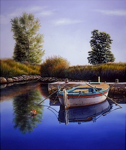 “Where Waters Meet” The Water Series, Oil on canvas, 72 x 60 inches, Signed