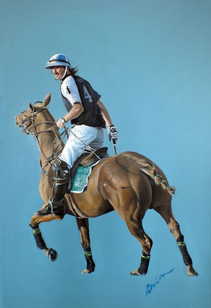 “Adolpho Cambiaso” 2012, Acrylic on canvas, 28.5 x 20 inches, Signed