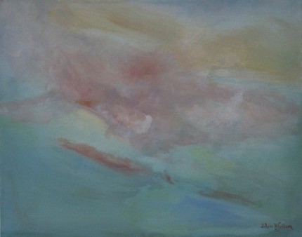 “After the Rainbow” Acrylic on canvas, 16 x 20 inches