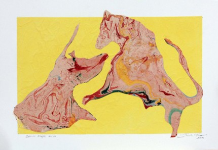 COMIC MYTH XLIII - 2011 Nepalese Paper on Japanese Rice Paper 20" x 27"