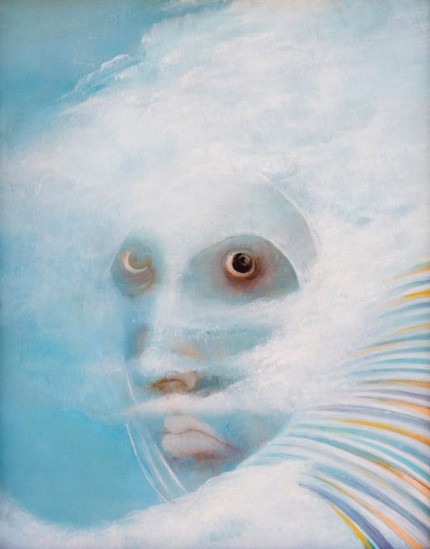 “GUIA I” 1984, Oil on Masonite, 19.5 x 19 inches, Private Collection