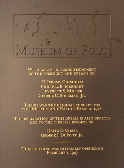 National Museum of Polo & Hall of Fame plaque