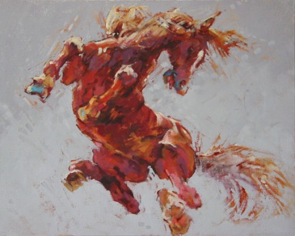 “Equine #12” Oil on linen panel, 16 x 20 inches, Signed