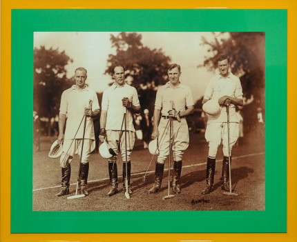 Freudy “The International Cup of 1927” B&W Photograph, 15 x 19.5 inches | The American team of Devereux Milburn, Malcolm Stevenson, Thomas Hitchcock Jr. and J. Watson Webb who won the International Cup in 1927.