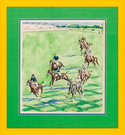 Joseph Webster Golinkin, American (1896-1977) “International Polo Match” Coloured print, 12 x 10.5 inches