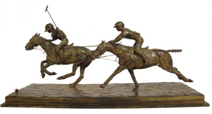 Marcela Ganly, Argentine Contemporary "Jugada" Bronze, Edition 3 of 6, 10 x 24 x 8 inches, Signed and Numbered