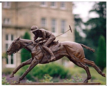 "Nearside Forehand" Third life-size POLO bronze, 33 x 51 x 11 ½ inches, Base: 45 ½ x 9 ½ inches, Signed and Numbered
