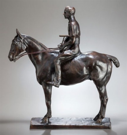 Charles Cary Rumsey, American (1879 - 1922) "Polo Player on Pony: Skiddy Von Stade" Bronze, Edition of 25, 18 x 17 x 6 inches, Signed and Numbered. Skiddy Von Stade was one of Long Island most famous polo players, like Rumsey, an 8 goal player with Meadowbrook Polo Club.