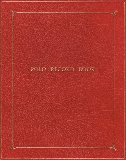 Polo Record Books with red morocco leather gilt cover | Belonging to H. Jeremy Chisholm