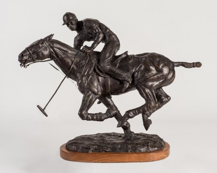 Tom Holland, American (1917-2004) “Polo, 1973” Bronze, Edition: 13/25, 14 x 17 x 7 inches, Signed, Dated & Numbered