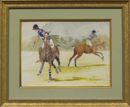 Williamson Douglas, American (1942-1998) “Backshot” Watercolour on paper, 11.5 x 15.25 inches, Signed lower right