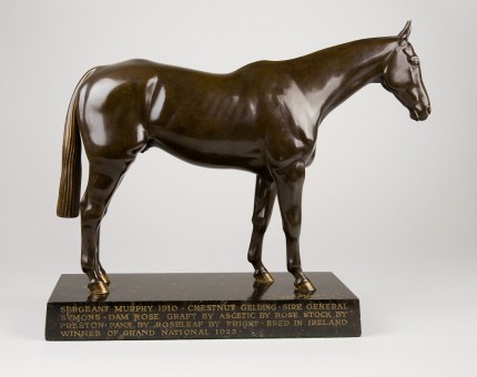 “The Chaser Sergeant Murphy” 1959, Bronze, Rich chocolate-brown patina, 10 x 13 inches, Signed & Dated