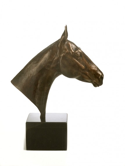 Camilla Le May, British Contemporary "Polo Pony Bust" Bronze, Edition of 9, 15 ¾ x 11 ⅘ x 4 ¾ inches, Signed and Numbered