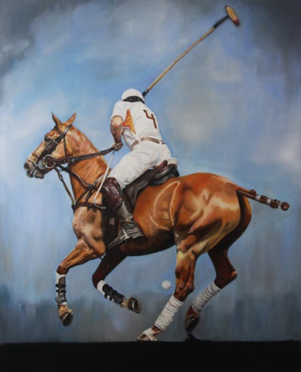 Brittany Brett, American Contemporary “Athletic Fusion” Oil on canvas, 60 x 48 inches, Signed lower right