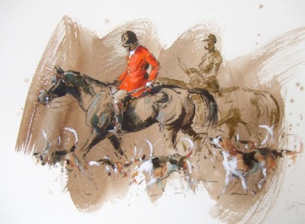“The Master” Ink & Gouache, Signed