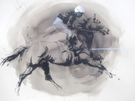 “Toque Blanche” Mixed media on canvas, Signed