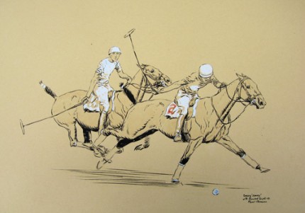 Paul Desmond Brown, American, (1893-1958) "Lacey" Watercolour and mixed media, 11 x 17 inches, Signed lower right