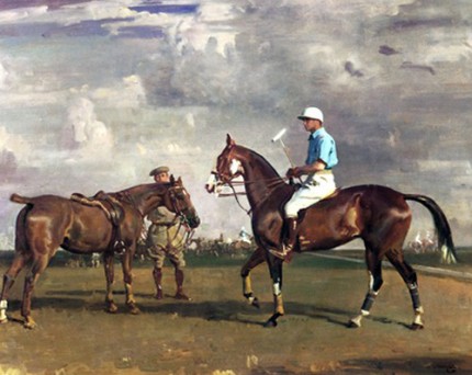 Sir Alfred James Munnings, P.R.A., British (1878-1959) "Portrait of Dev Milburn"