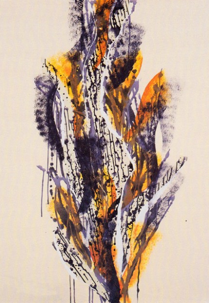 "Cypress VIII" Cyprès Collection, 2001-2002, Mixed Media, 50 x 38 inches (127 x 96.5 cm)