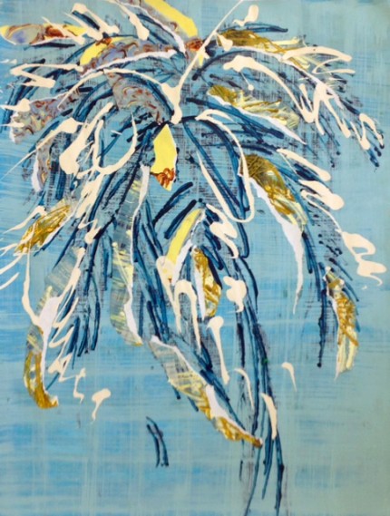 "Sea Palm" Mixed Media, 55 x 44 inches