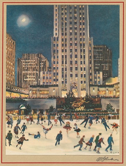 "Rockefeller Center" Commercial color process, Published by American Artists Group, 6 ½ x 5 inches (16.5 x 12.6 cm) Collection of the Metropolitan Museum of Art, Gift of American Artists Group, Inc., 1943