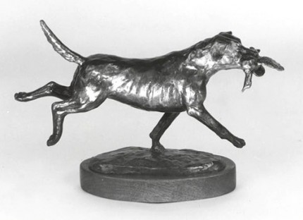 Bunny Connell, American (20th Century) “Fetch and Carry” Bronze, Edition of 35, 9 x 3 x 7 inches