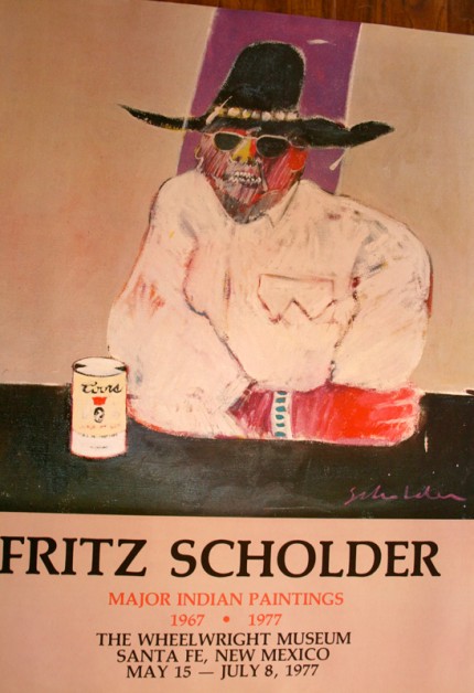 “Fritz Scholder: Coors” Major Indian Paintings, 1967-1977, The Wheelwright Museum, Santa Fe, New Mexico, May 15-July 8, 1977, Limited Edition Poster, 32 x 24 inches