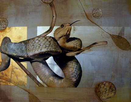 “Hidden Perfection” 2005, Oil and mixed media on canvas, 16 x 20 inches