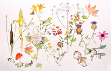 "Early Autumn" Watercolour on paper, 40 x 60 inches, Signed in pencil
