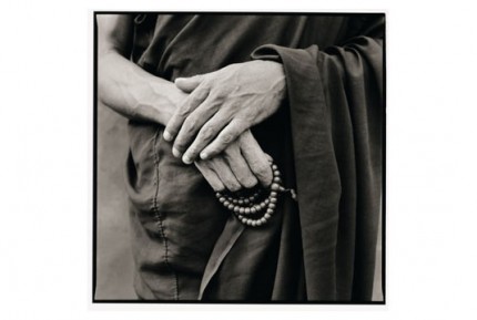 "Rato monk holding his rosary" Gelatin silver print, Edition of 25, Paper size: 50 x 60 cms, Also available in 40 x 50 cms & 76 x 100 cms